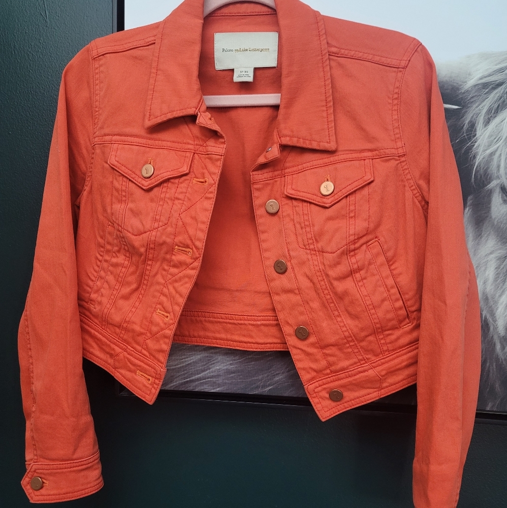 Anthropologie Pilcro & The Letterpress Denim Jacket XS Crop Jean Jacket